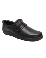 TSF Men's Black Textured Slip-On Loafers - Image 2