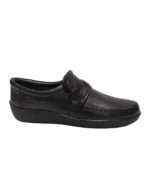 TSF Men's Black Textured Slip-On Loafers - Image 3