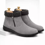 TSF Winter Comfort Ankle Boots for Women – Warm Lining & Easy Zip Design