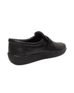 TSF Men's Black Textured Slip-On Loafers - Image 4