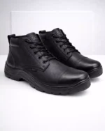 Men Textured Leather Round Toe Regular Boots