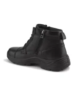 TSF Genuine Leather Zip Police Boots For Men (9405-BLK) - Image 4