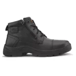 TSF Genuine Leather Double side Zip Police Boots For Men