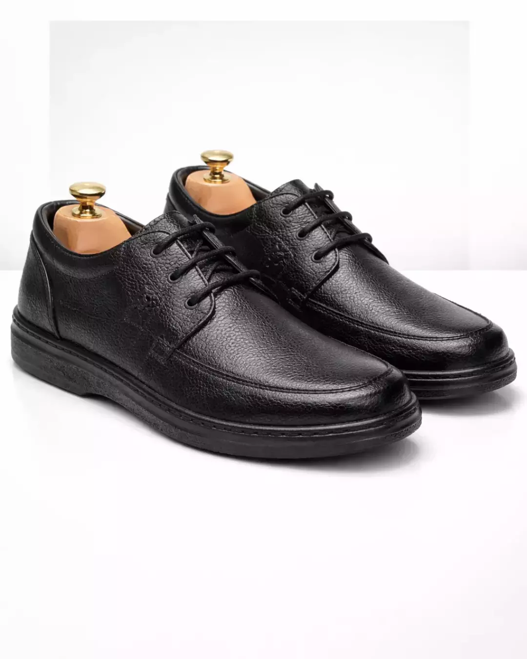 16 TSF Premium Black Leather Lace-Up Shoes for Men – Office & Daily Formal Wear - Image 1