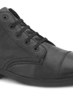 TSF FORMAL LACE UP BOOT WITH ZIP (W-KIM-54-BLK) - Image 7