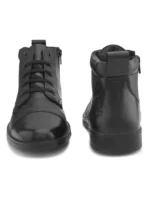 TSF FORMAL LACE UP BOOT WITH ZIP (W-KIM-54-BLK) - Image 6