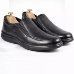 TSF Classic Black Leather Slip-On Shoes for Men – All-Day Comfort & Formal Style