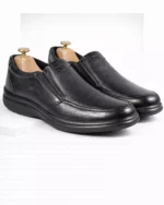 TSF Classic Black Leather Slip-On Shoes for Men – All-Day Comfort & Formal Style