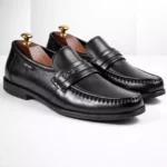 TSF Men Solid Leather Formal Loafers