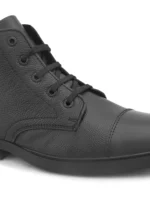 TSF FORMAL LACE UP BOOT WITH ZIP (BLK) - Image 7