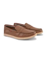 TSF Men Tan Leather Loafers - Image 5