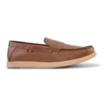 TSF Men Tan Leather Loafers