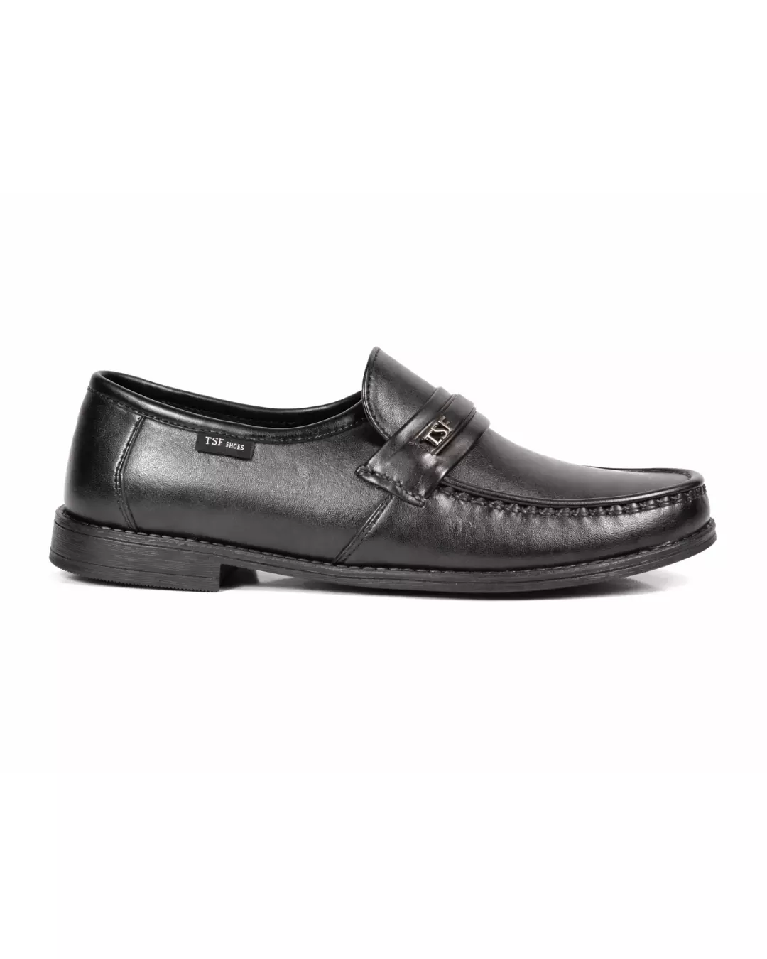 4 TSF Men Solid Leather Formal Loafers - Image 1