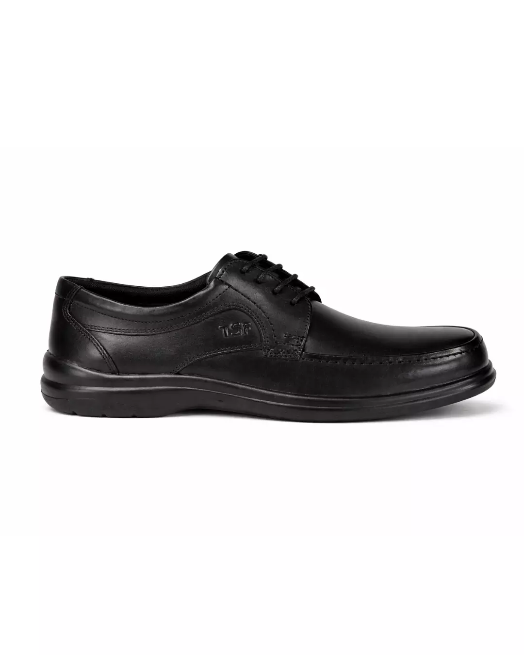 8 TSF Premium Black Leather Lace-Up Shoes for Men – Office & Daily Formal Wear - Image 1