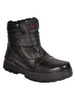 TSF LEATHER WINTER FUR BOOT FOR MEN's (BLACK) - Image 2