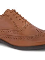 TSF Premium Tan Leather Brogue Lace-Up Shoes for Men – Classic Formal Elegance - Image 9