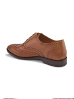 TSF Premium Tan Leather Brogue Lace-Up Shoes for Men – Classic Formal Elegance - Image 5