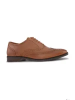TSF Premium Tan Leather Brogue Lace-Up Shoes for Men – Classic Formal Elegance - Image 3