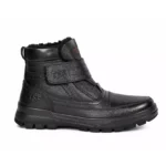 TSF LEATHER WINTER FUR BOOT FOR MEN's (BLACK)