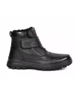 TSF LEATHER WINTER FUR BOOT FOR MEN's (BLACK)