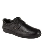 TSF Men's Black Textured Slip-On Loafers - Image 2