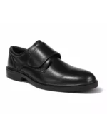 Men’s Classic Black Formal Velcro Shoes | Premium Leather Office & School Wear | Comfortable Slip-On Design - Image 2