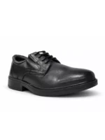 TSF Men’s Black Formal Uniform Shoes | Premium Leather Finish Lace-Up Office & Duty Shoes - Image 3
