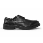 Premium Black Genuine Leather Formal Safety Shoes for Professional & Industrial Use