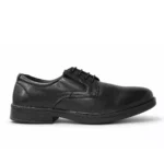 TSF Men’s Black Formal Uniform Shoes | Premium Leather Finish Lace-Up Office & Duty Shoes