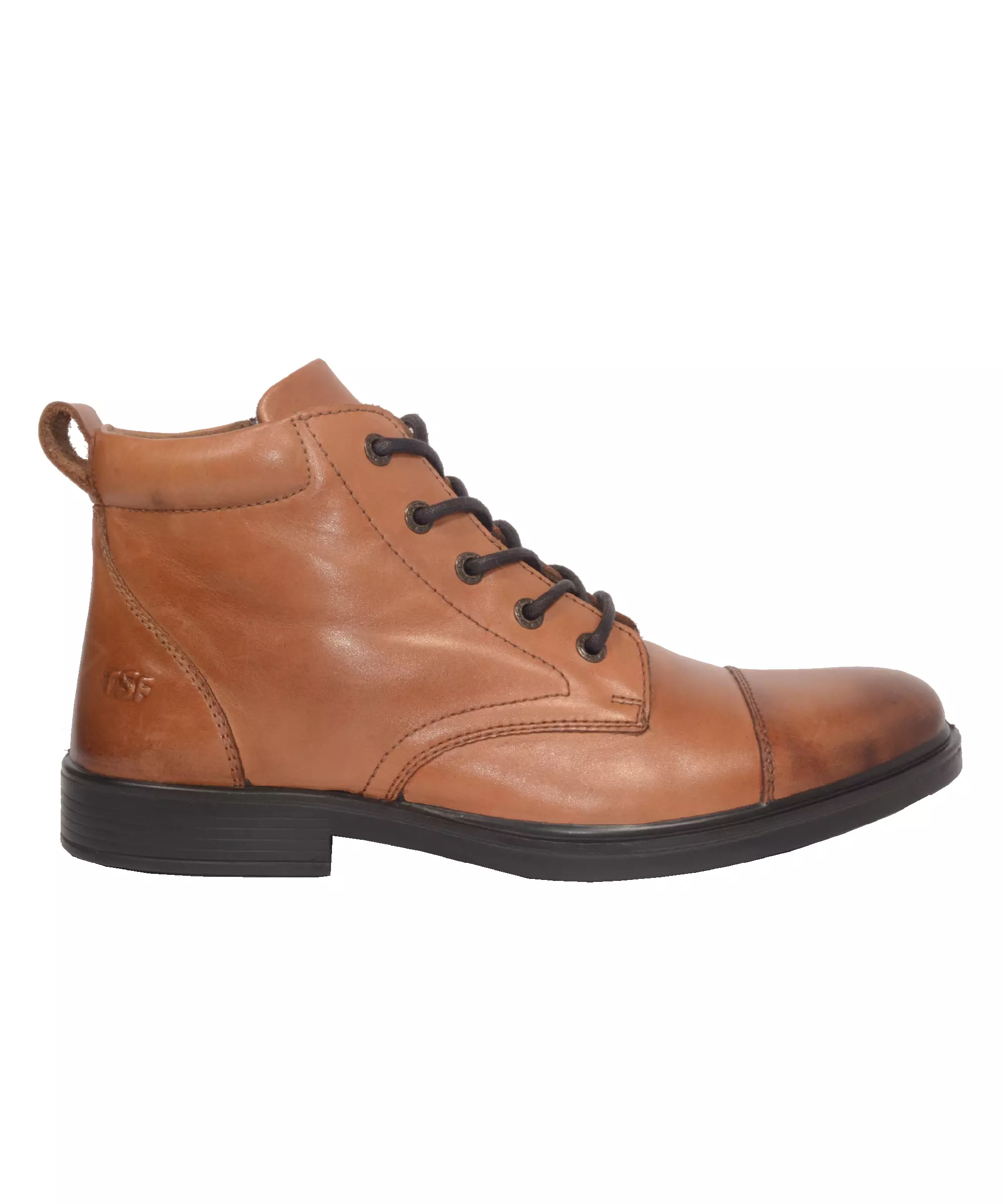 TSF Men’s Tan Leather Ankle Boots – Product Description