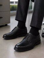 Premium Black Genuine Leather Formal Safety Shoes for Professional & Industrial Use - Image 2