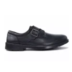 Black Monk Strap Formal Shoes for Men – Synthetic Leather Office Wear