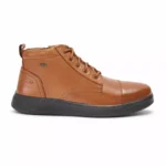TSF Men's Classic Mid-Top Casual Boots | Premium Synthetic Leather Lace-Up Shoes