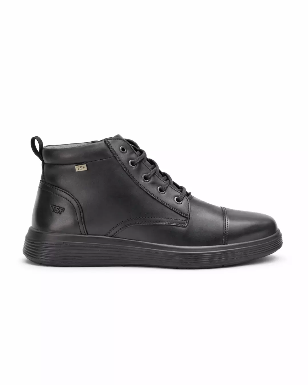 TSF Men’s Classic Mid-Top Casual Boots | Premium Synthetic Leather Lace-Up Shoes