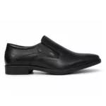 TSF Premium Leather Men's Black Formal Slip-On Shoes | Office, Business & Party Wear
