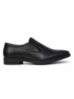 TSF Premium Leather Men's Black Formal Slip-On Shoes | Office, Business & Party Wear