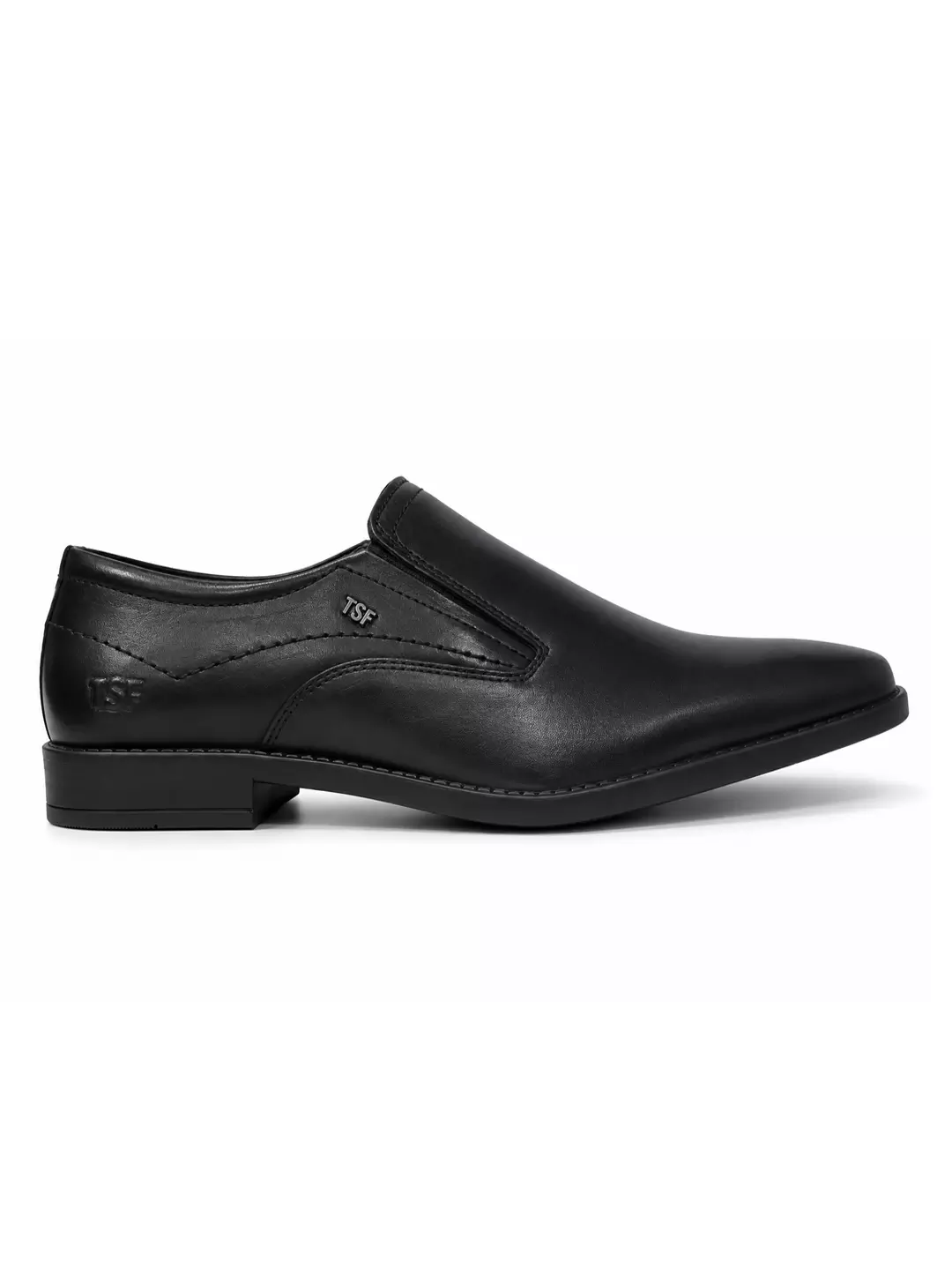 14 TSF Premium Leather Men's Black Formal Slip-On Shoes | Office, Business & Party Wear - Image 1