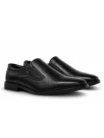 TSF Men's Black Textured Formal Slip-On Shoes | Premium Office, Business & Party Wear - Image 5