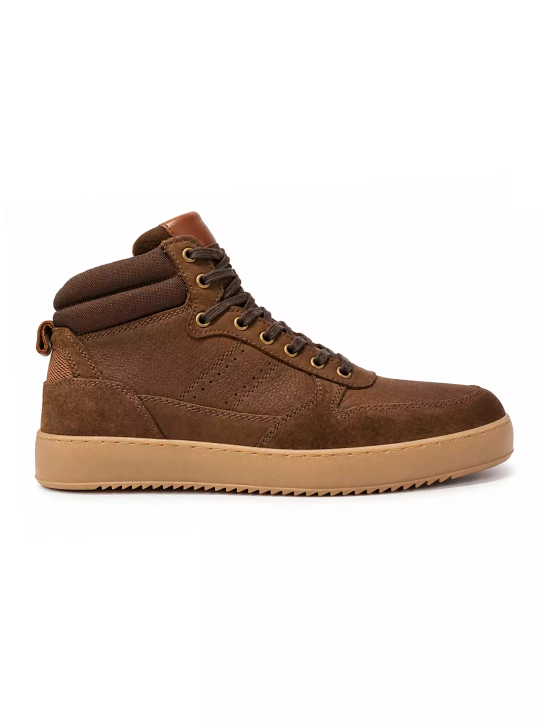 E15 TSF Men's Premium Brown High-Ankle Casual Sneakers with Lace-Up Closure - Image 1