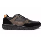 TSF Men's Black & Grey Casual Sports Shoes with Lace-Up Closure